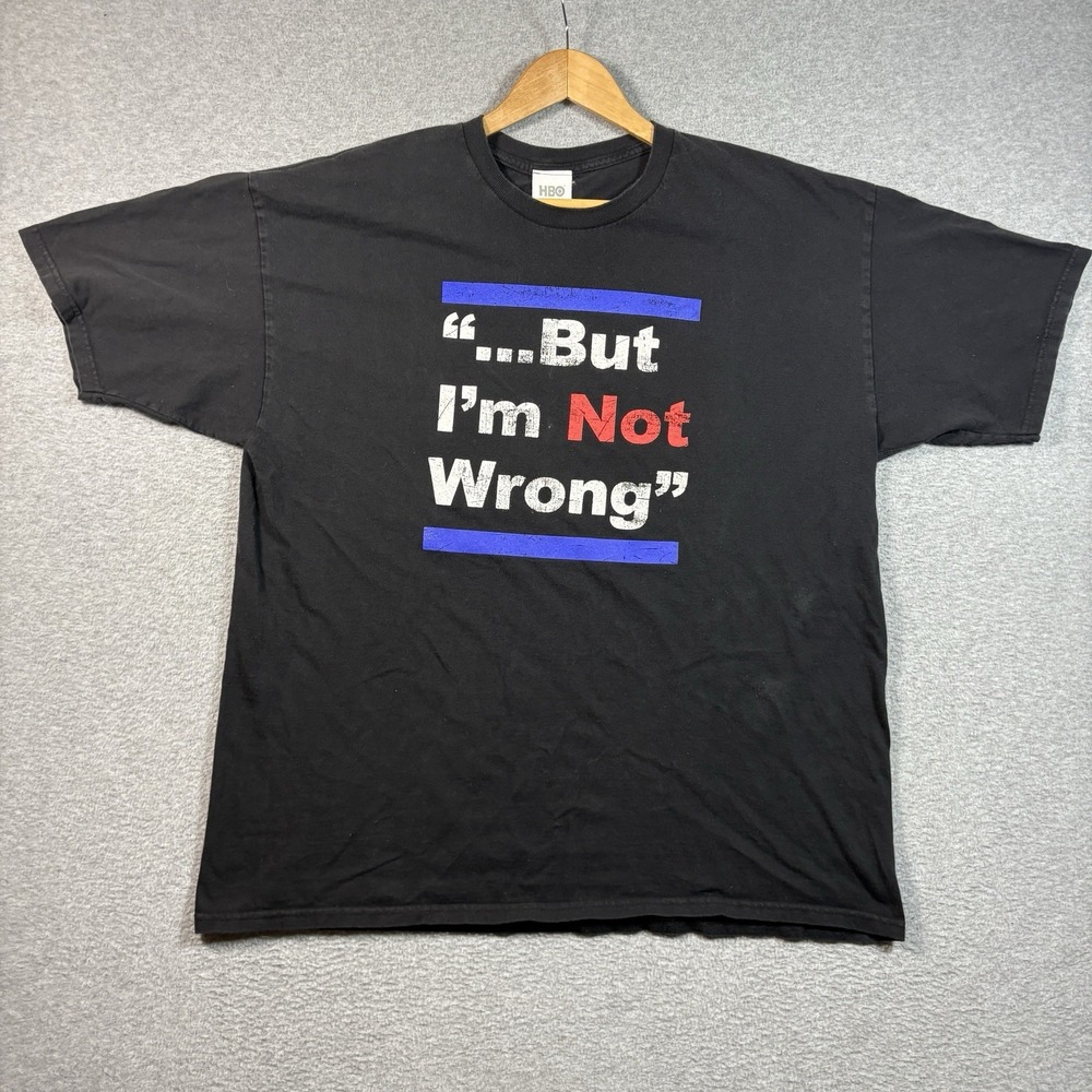 2011 HBO Real Time With Bill Maher T Shirt XL Black But Im Not Wrong Promo